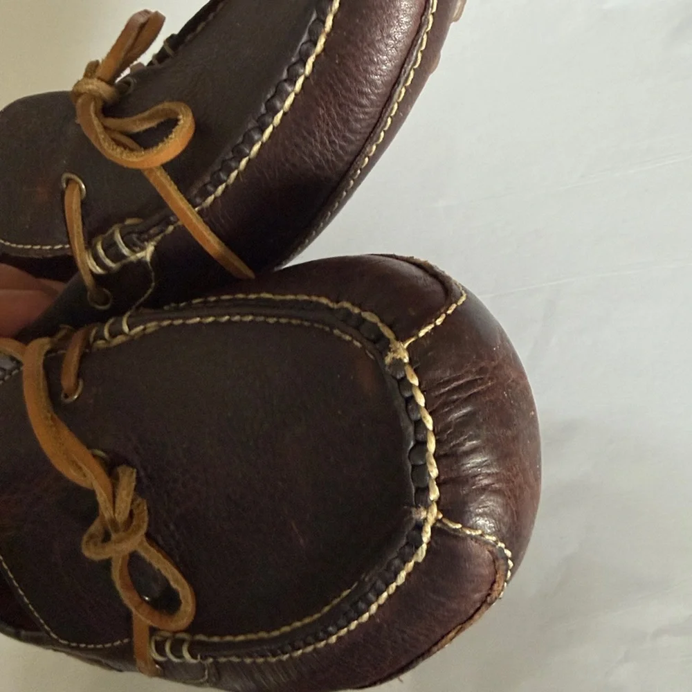 Cole Haan Dark Brown Leather Moccasin Driving Loafers Size 9.5